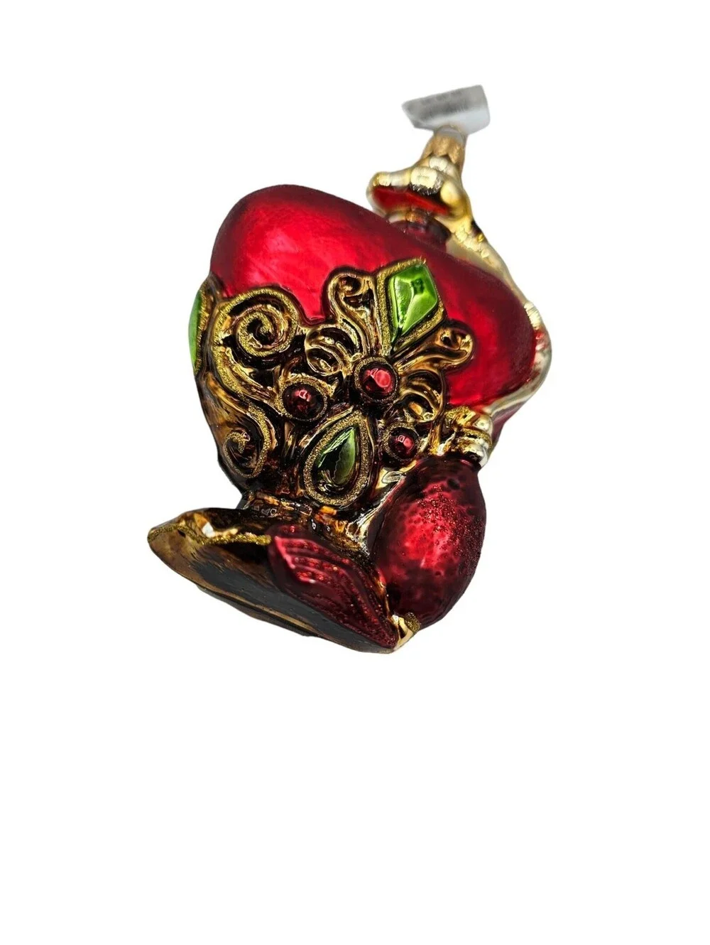 Vintage Dillard's Trimmings Ornate Blown Glass Ornament French Perfume Bottle 5